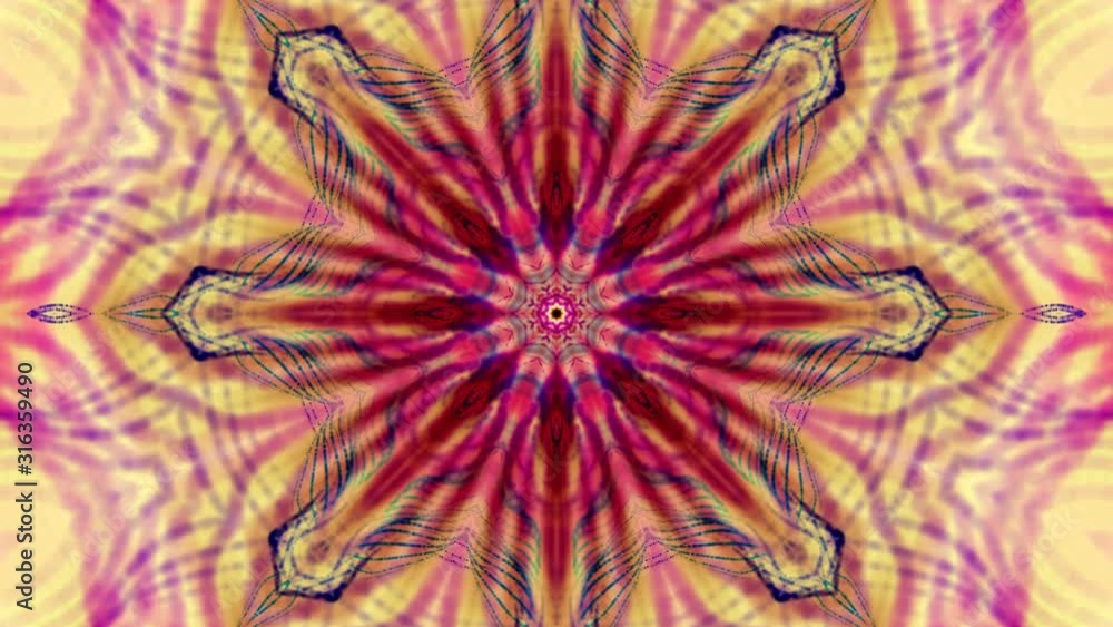 Poster beautiful multi-colored kaleidoscope pattern. three-dimensional abstract animation. background. 3d r