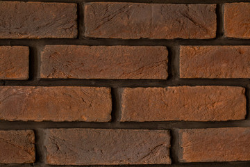 Old red brick wall background