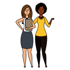 young interracial girls avatars characters