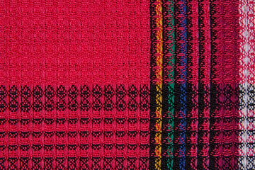 red checkered fabric closeup