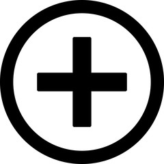 Obraz premium Add icon isolated on background