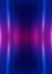 Dark abstract futuristic background. Neon lines glow. Neon lines, shapes. Multi-colored glow, blurry lights, bokeh. Empty stage background