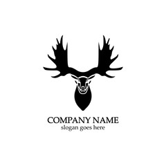 Obraz premium Deer head Logo Template vector icon illustration design