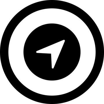 Navigation icon isolated on background