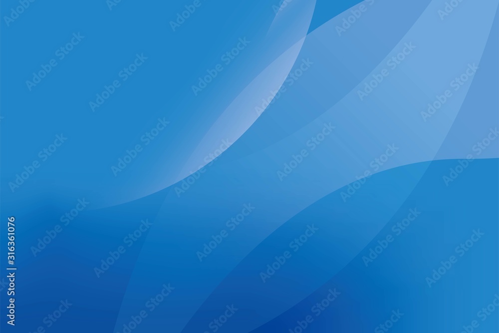 Poster abstract blue background template vector, blue business background with smooth wave and gradient des