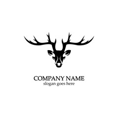 Deer head Logo Template vector icon illustration design