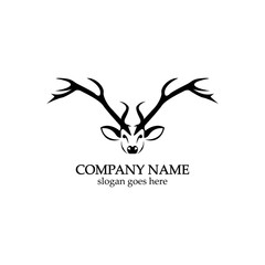 Deer head Logo Template vector icon illustration design