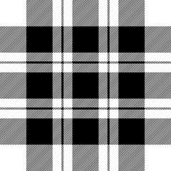 Check diagonal texture black white seamless pattern