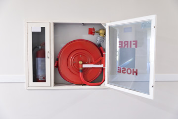 Fire Hose Reel And Fire Extinguisher