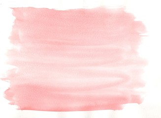 Obraz premium Abstract red (pink) watercolor background on white background. It is a hand drawn design illustration with space for your text.