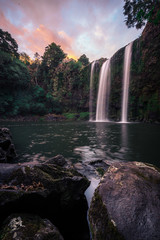 Sunset at Whangarei Falls, New Zealand