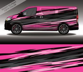 Car wrap decal design vector, custom livery race rally car vehicle sticker and tinting. © 21graphic