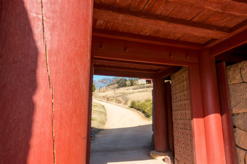 Castle gate of cheonghaejin historical site