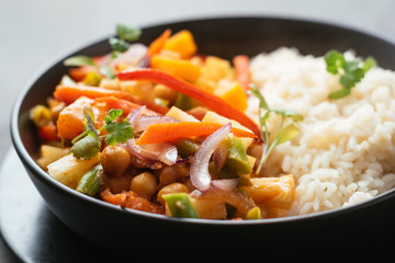 Thai Winter Squash, Green Bean and Chickpea Curry
