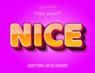 Nice text, editable text effect
