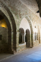 Fototapeta na wymiar Cloister of the abbey of Sant Pere de Rodes, Spain.