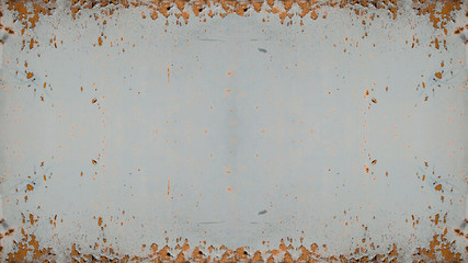 rusty bright white metal wall texture, with space for text, background