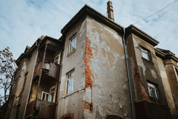 Abandoned house in residential district in Leipzig, Germany