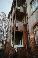 Abandoned house in residential district in Leipzig, Germany