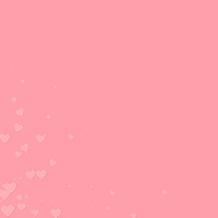 Pink heart love confettis. Valentine's day corner 
