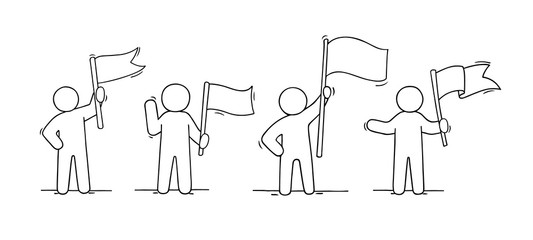 Sketch set of working leader.