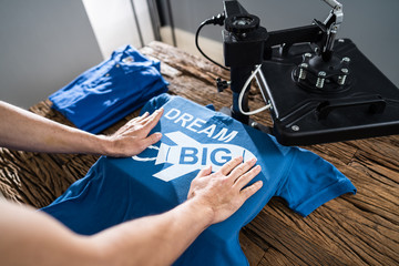 Printing On T-Shirt In Workshop