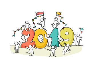 2019 Happy New Year background.