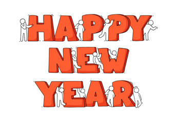 Happy New Year concept.