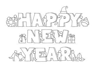 Happy New Year concept.