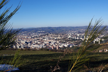 vue sur la ville de Saint-Etienne, Loire