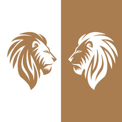 Lion Head Icon Logo Design. Vector illustration