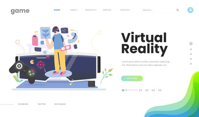 Virtual Reality Web EPS Vector