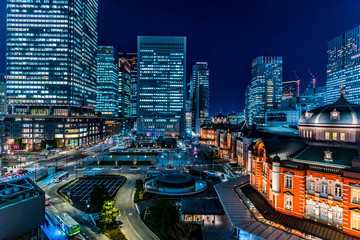 東京駅 丸の内 夜景 ~Tokyo Station And Buildings Night View~