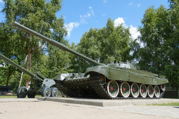 military equipment exhibited in the city park