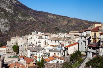 Fototapeta na wymiar Fara San Martino, Majella National Park, Chieti, Abruzzo, Italy, Europe. Landscape of the village of Fara San Martino
