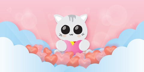 Happy Valentine's day. Vector illustration. 