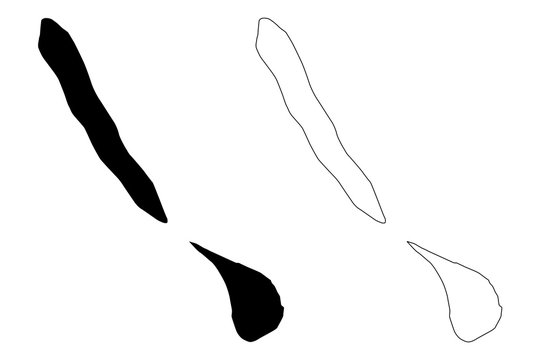 Agalega islands (Republic of Mauritius, island, Districts of Mauritius) map vector illustration, scribble sketch Agalega map