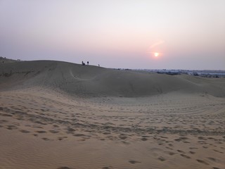 Beautiful view of desert Sand dunes.Focus on desert.
