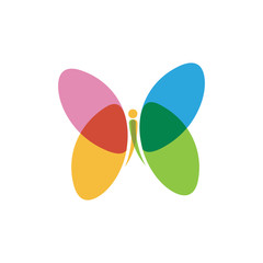 Fototapeta premium Beauty Butterfly Logo Template Vector icon design