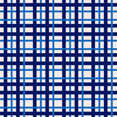 Tablecloth fiber pattern  two lines color blue vector illustration