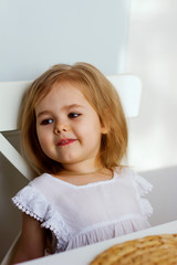 Fototapeta premium portrait of a little blond girl 