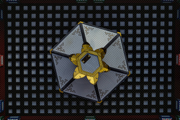 symbol on black background
