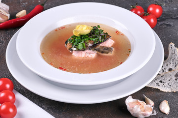 soup with meat and vegetables