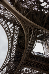 rare view of the eiffel tower