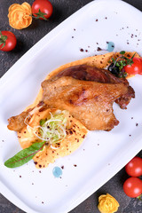 roasted chicken with vegetables