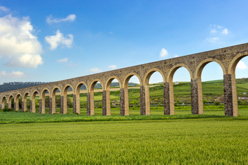 Acueducto de Noain near Pamplona city, Navarra, Spain