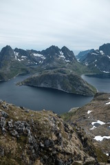 hidden gem, narvtinden mountain hike. reine area, lofoten islands, solbjørnvatnet, lofoten, trail, hidden, moskenesøy, north norway, arctic weather.