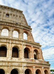 The Colosseum located in Rome, Italy.