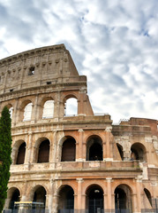 The Colosseum located in Rome, Italy.