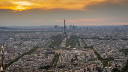 Vue de Paris depuis la tour Montparnasse.	